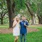 Engaged Couple with Croquet Set